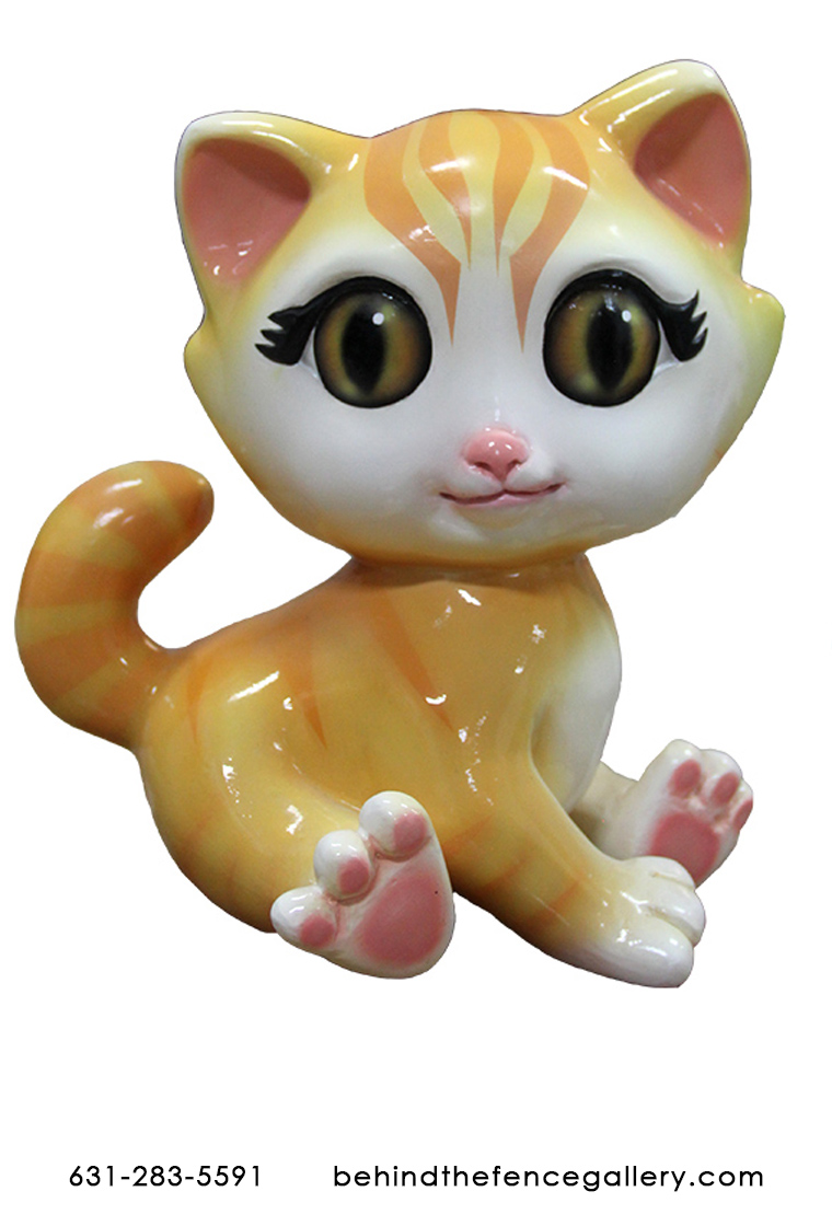 Yellow Kitten Statue