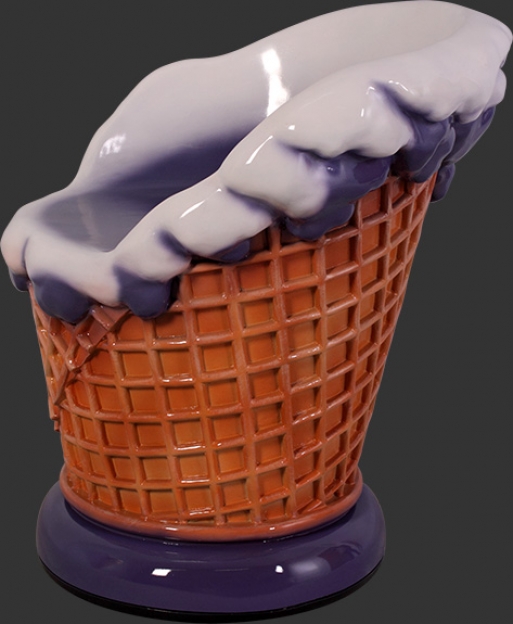 Fiberglass Grape Flavor Ice Cream Chair