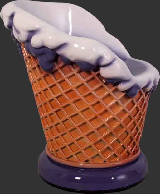 Fiberglass Grape Flavor Ice Cream Chair