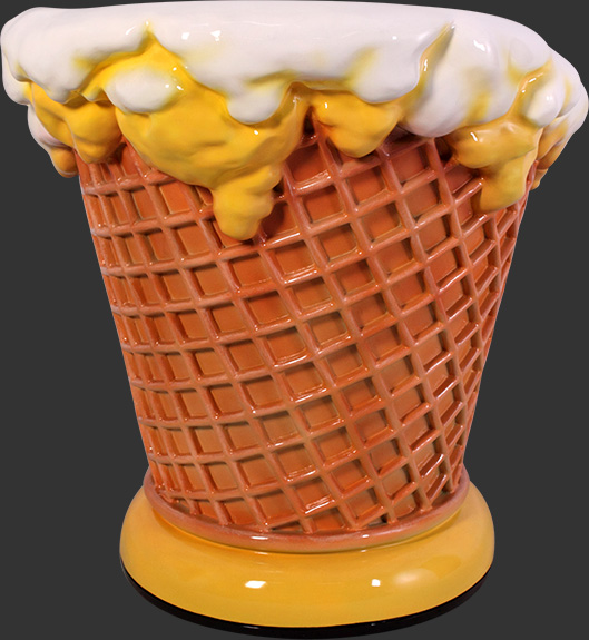 Fiberglass Lemon Flavor Ice Cream Chair