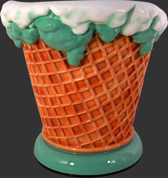 Fiberglass Mint Flavor Ice Cream Chair
