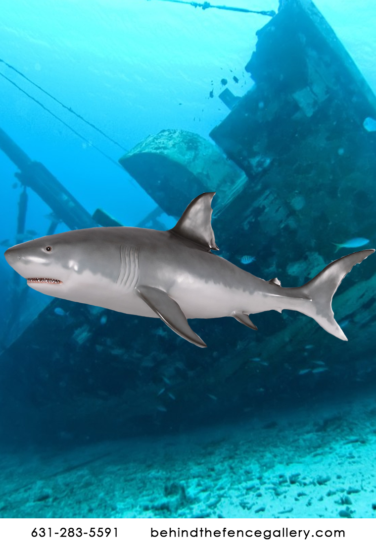 Wall Mounted Great White Shark Statue Prop