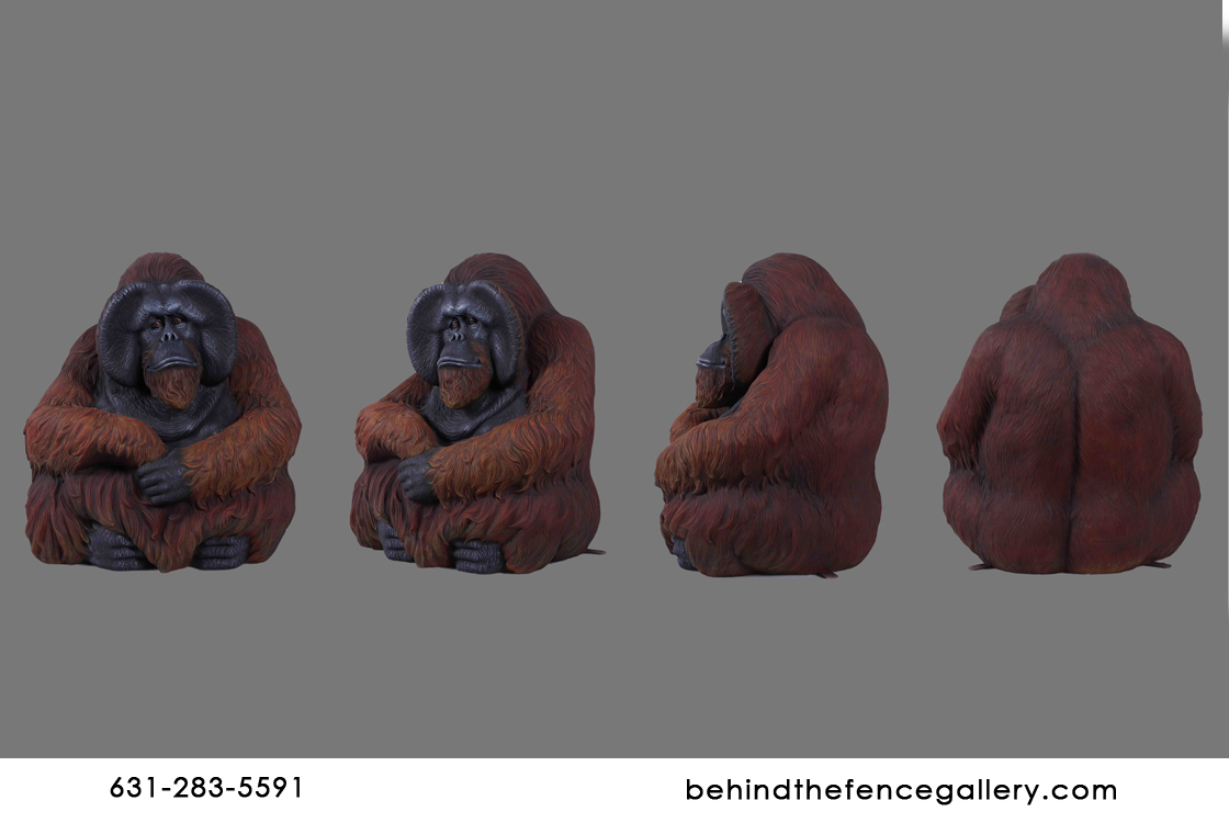 Sitting Orangutan Statue