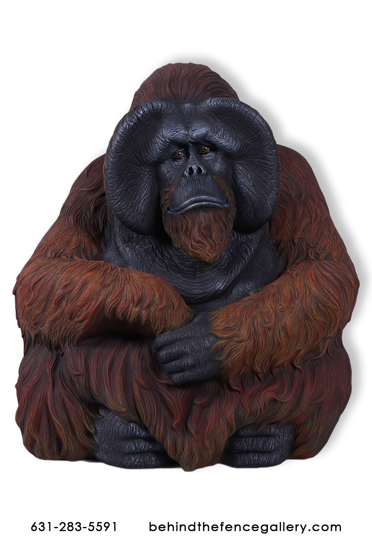 Sitting Orangutan Statue