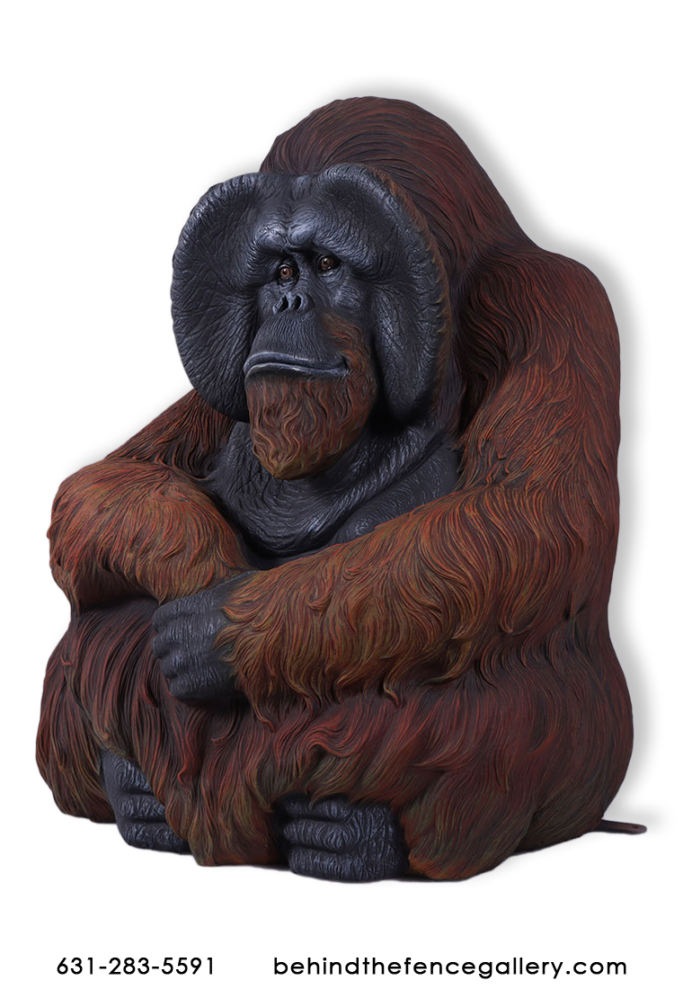 Sitting Orangutan Statue