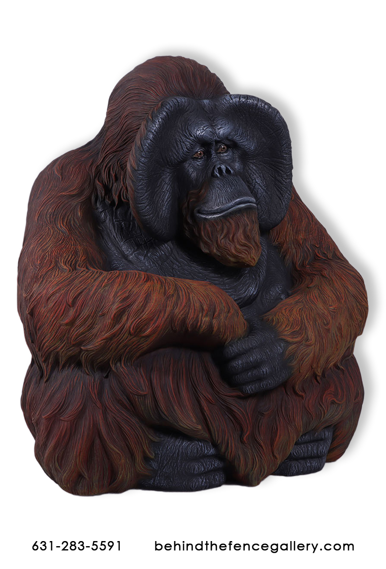Sitting Orangutan Statue