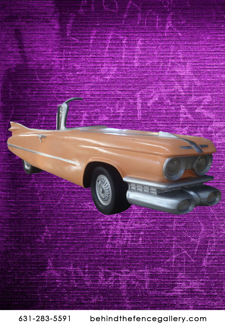 Wall Mounted Pink Cadillac Convertible Statue