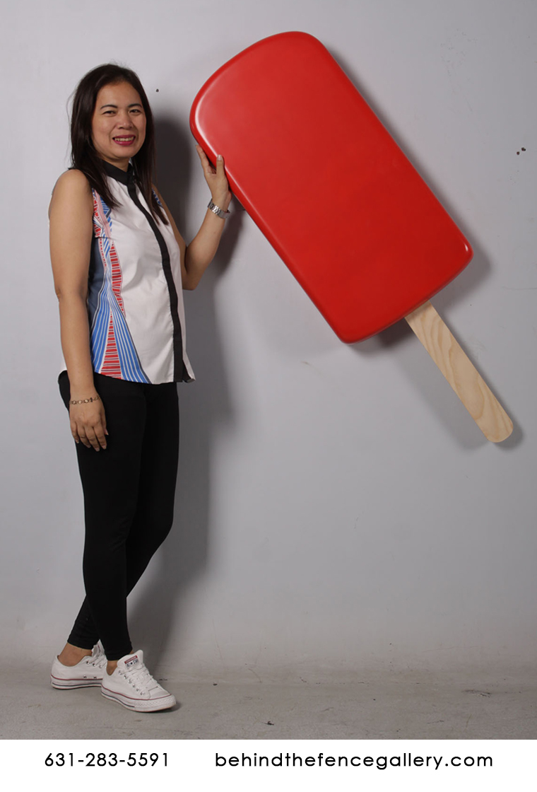 Giant Wall Hanging Cherry Ice Cream Popsicle Statue