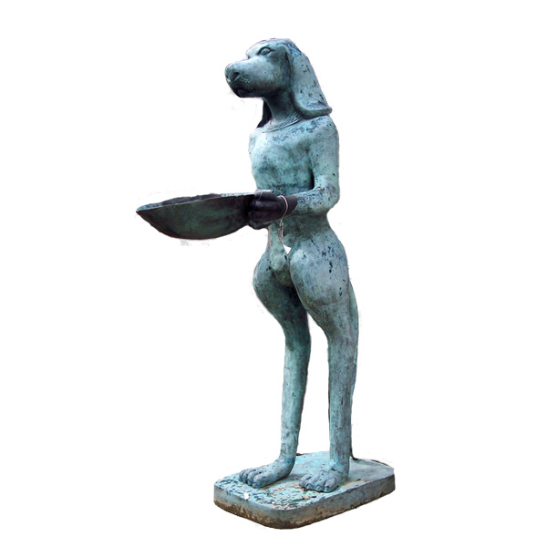 BRONZE EGYPTIAN DOG BUTLER