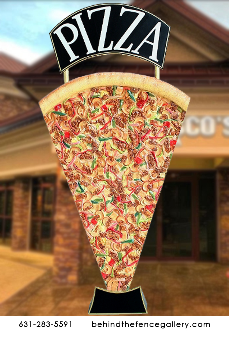 Jumbo Pizza Slice Advertising Sign Sculpture