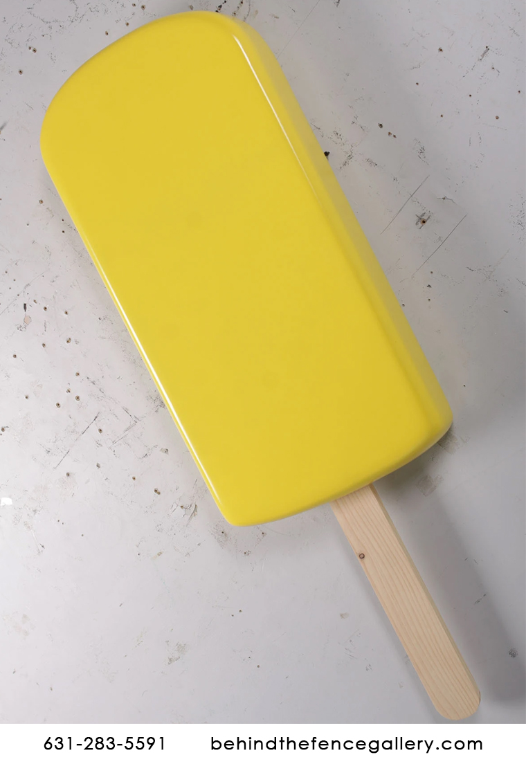Giant Wall Hanging Lemon Ice Cream Popsicle Statue