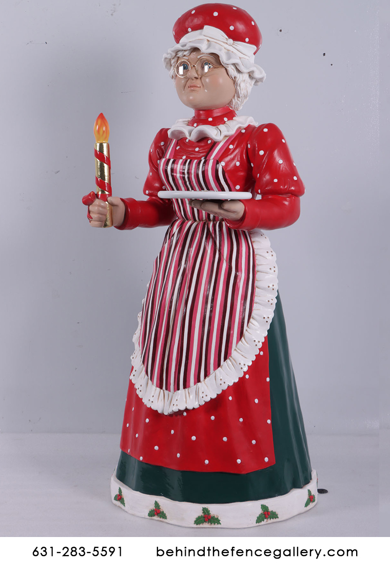 Mrs. Claus Life Size Christmas Statue