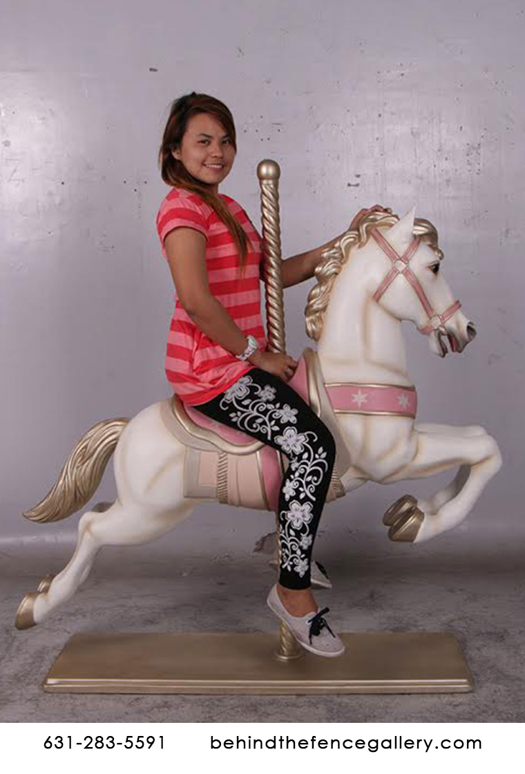 Off White Carousel Horse