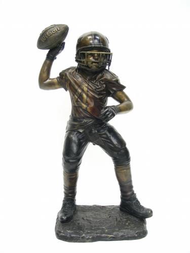 Bronze Boy Football Player