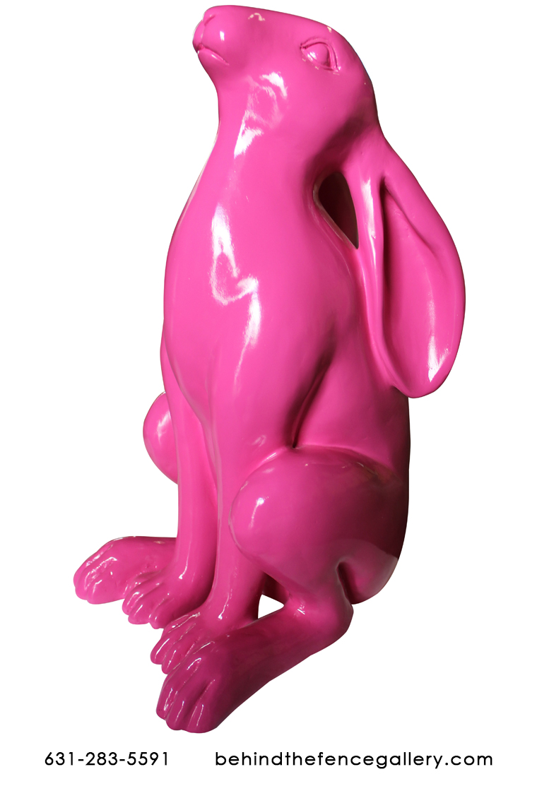 Pink Pop Art Life Size Rabbit Statue