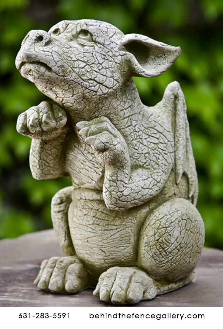 Scraps the Cast Stone Medieval Winged Dragon