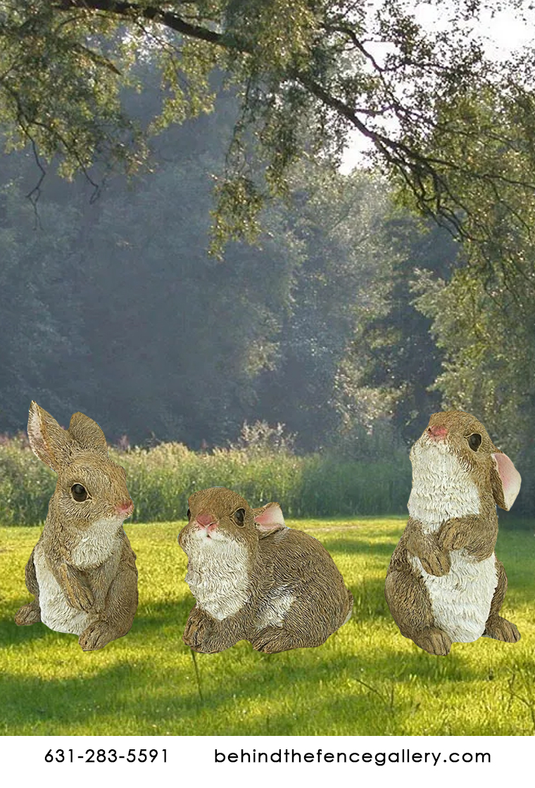 Small Brown Rabbit Statues