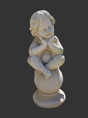 Fiberglass Cherub "Thinking" Statue 3ft.