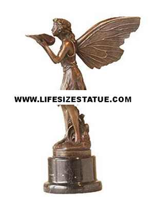 Bronze Angel with Marble Base
