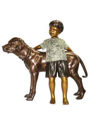 Bronze Boy with Dog