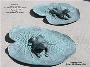 Pair of 5 " Frogs on Lily Pads