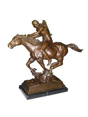 Bronze Indian on Horse