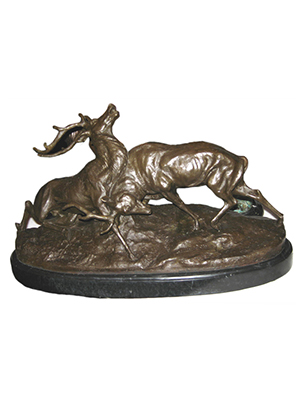 Bronze 2 Elks Fighting
