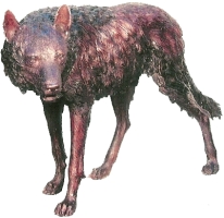 Bronze Wolf Statue