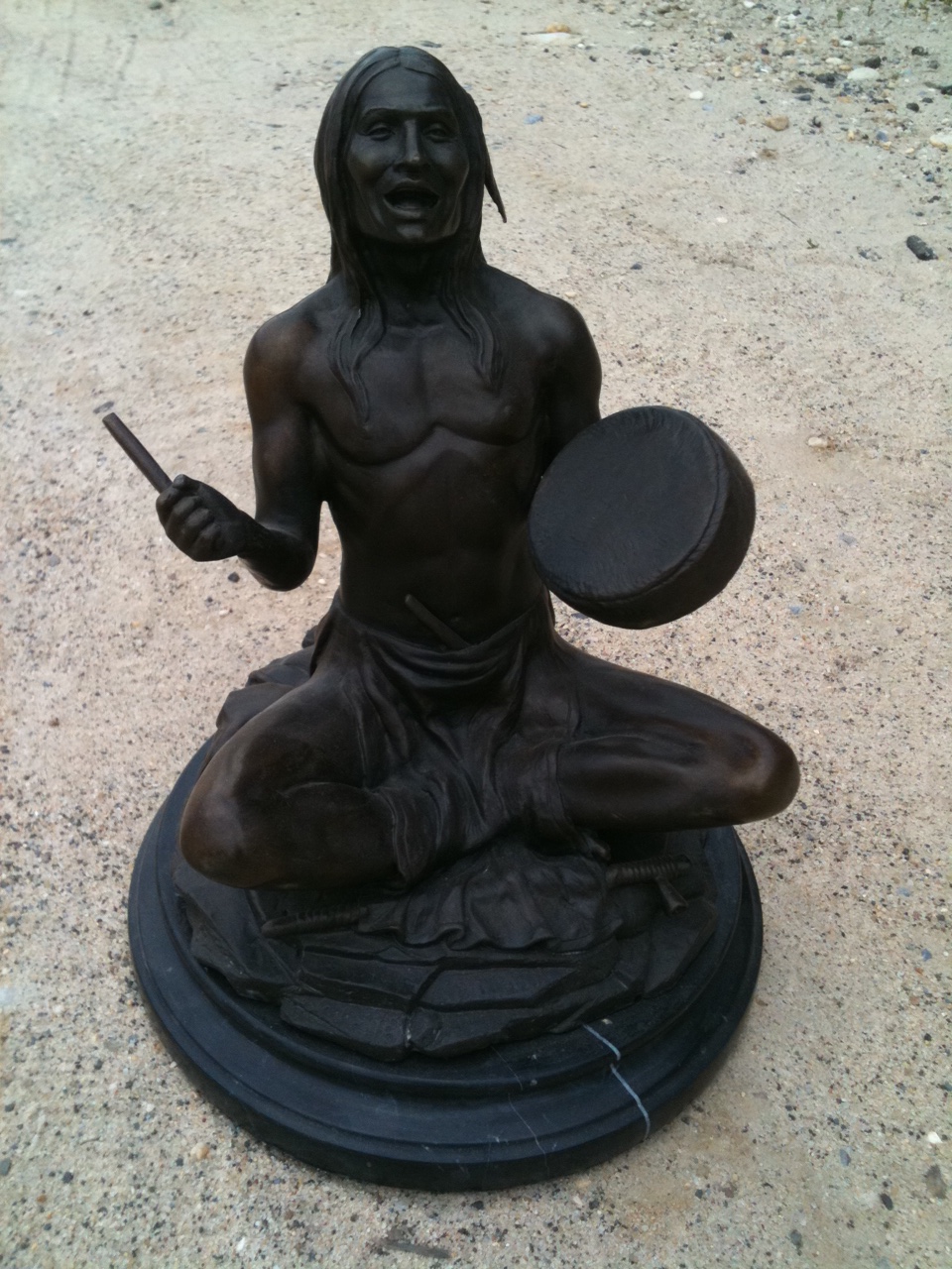Bronze Indian Hand Drummer