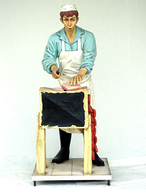 Butcher Cutting Meat