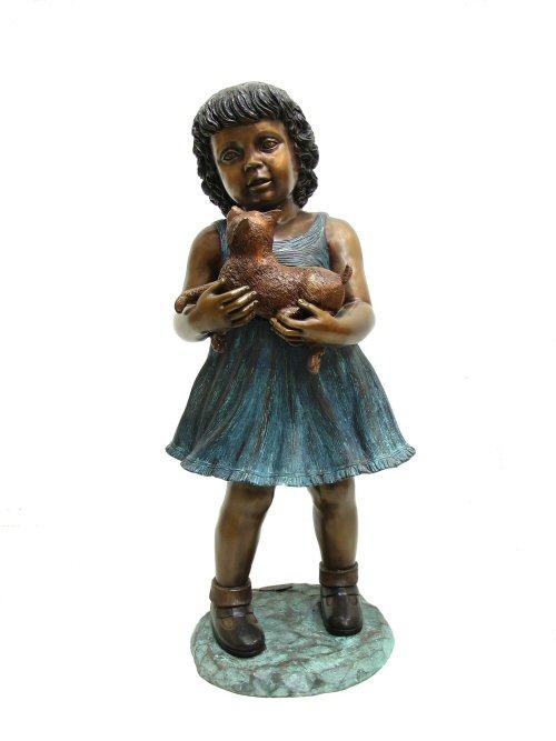 Standing Girl with Cat