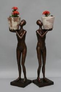 Nude Standing with Marble Pot