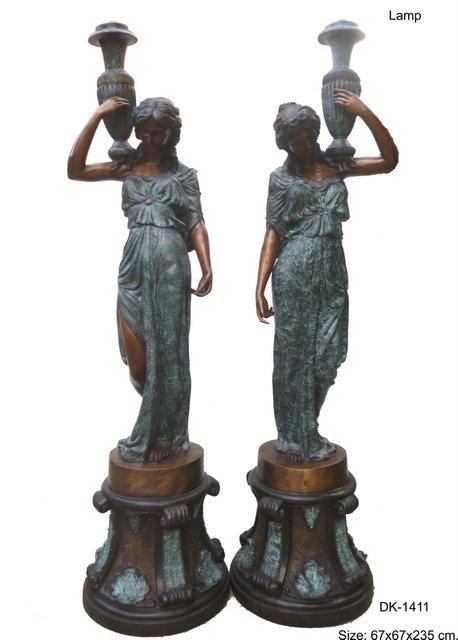 Lady Holding Vase Lamp (2 pc Set)