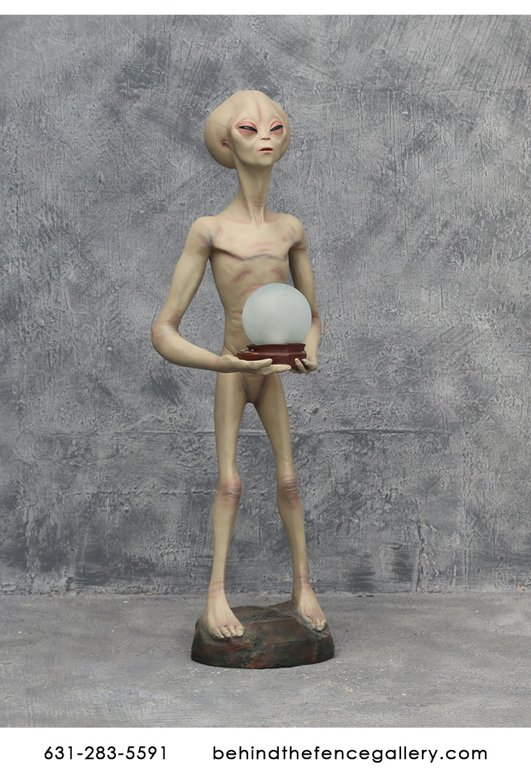 Alien Encounter with Lamp Statue