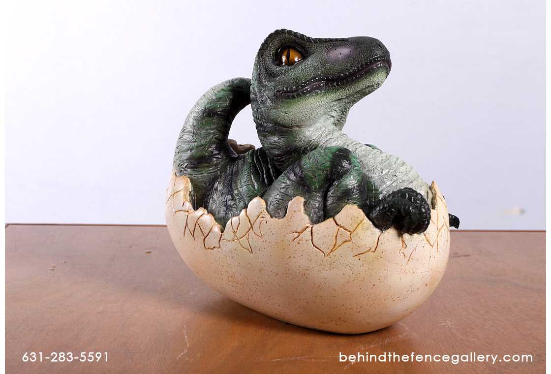 Baby T-Rex Statue Hatching Egg