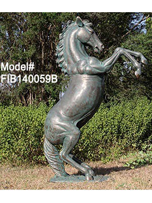 Rearing Bronze Finish Horse 8.5 Ft. Statue