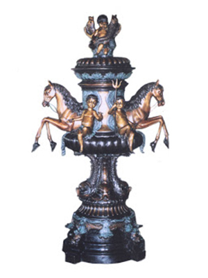 Horse Head & Cherub Fountain