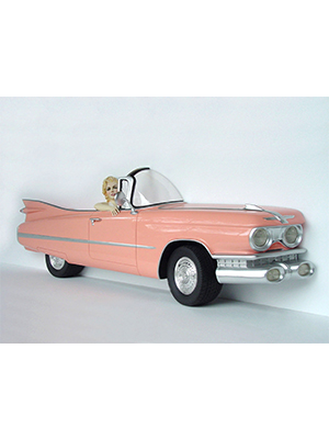 Pink Cadillac Car Wall Decor with Actress