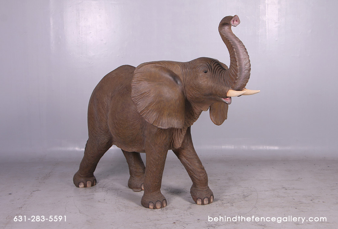 Elephant Statue with Trunk Up