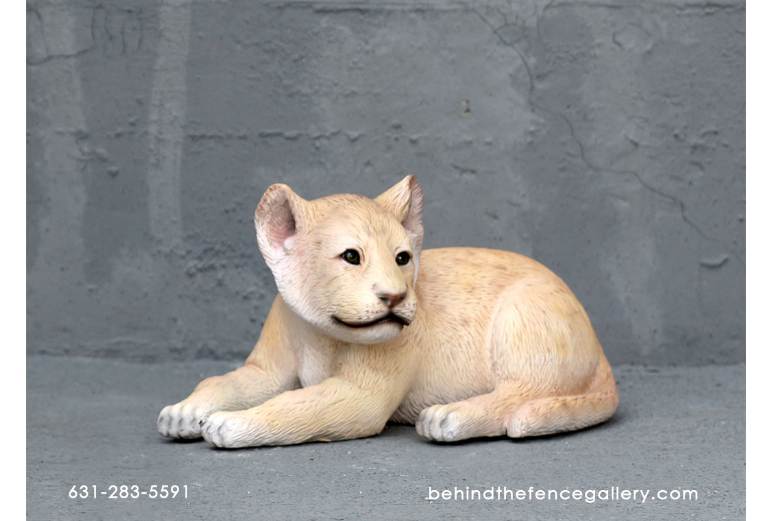 Lion Cub Laying Statue