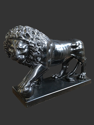 Marble Guardian Lion Pair