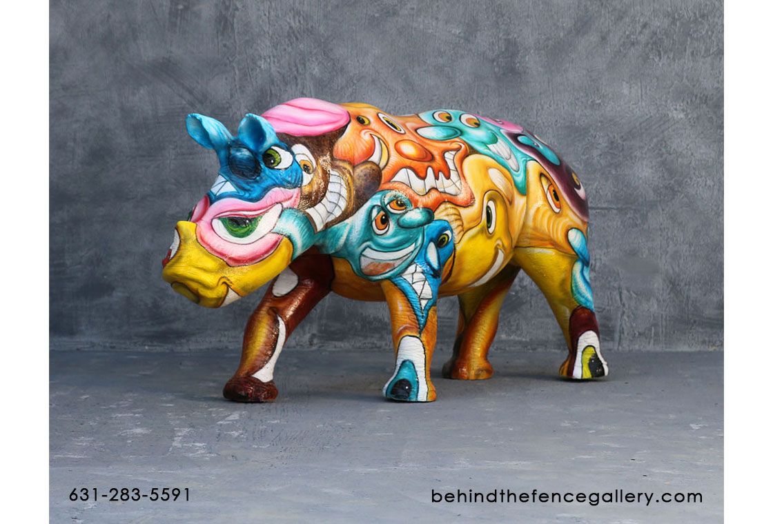 Popart Baby Rhino Statue Popart Baby Rhino Statue