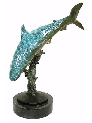 Shark on Marble Base