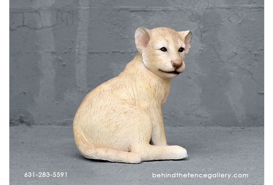 Lion Cub Sitting Statue