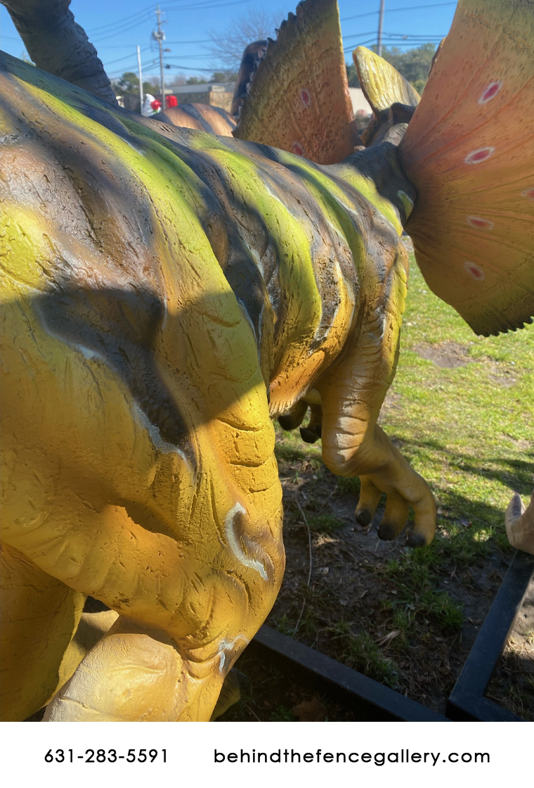 Dilophosaurus Venenifer (with Neck Frill) Statue