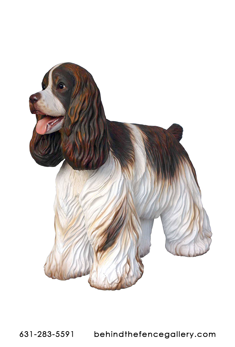 English Cocker Spaniel Dog Statue