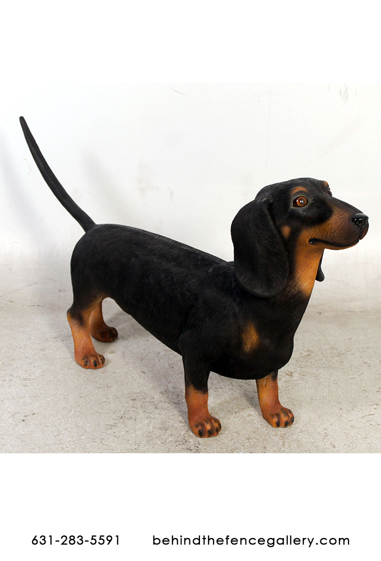 Black Dachshund Statue