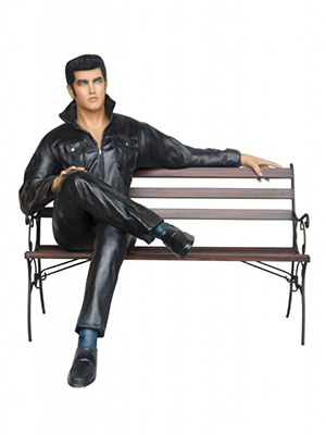 Elvis Presley on Bench