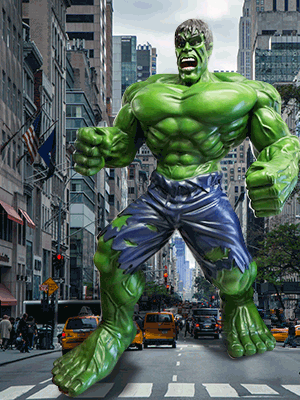 Giant Angry Man Statue