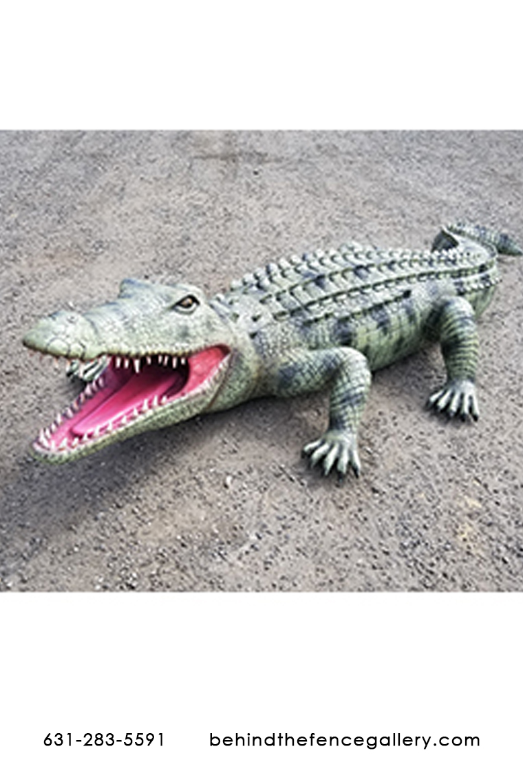 10ft Crocodile with Mouth Open